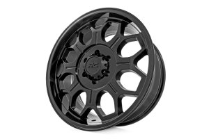 Wheel - Rough Country - 77 Series, One-Piece - Semi Gloss Black